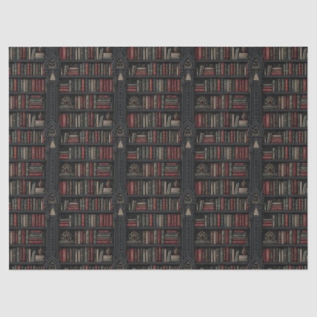 Papel De Seda Livro Lover Dark Academia Tissue Paper (Frente )