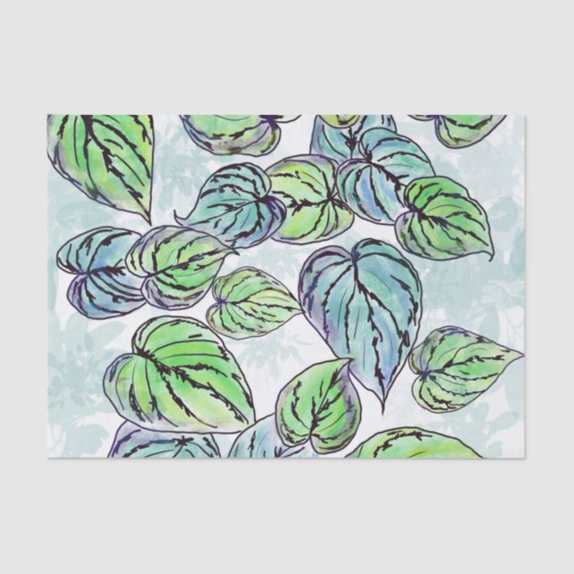 Papel De Seda Livro Verde deixa os tecidos (Frente )