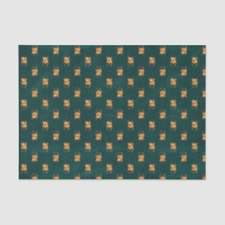 Papel De Seda Livro verde e dourado do lenço egípcio