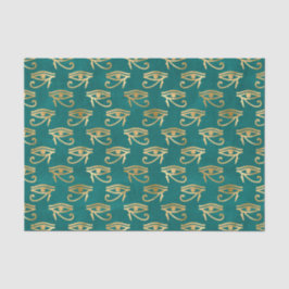 Papel De Seda Livro Verde e Dourado sobre o Olho do Ra