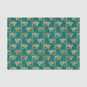 Papel De Seda Livro Verde e Dourado sobre o Olho do Ra