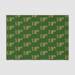 Papel De Seda Livro Verde, Faux Dourado 10º (Décimo)