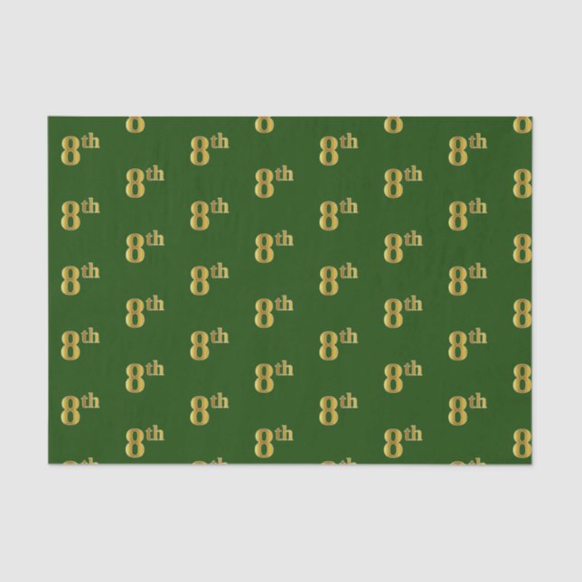 Papel De Seda Livro Verde, Faux Dourado 8º (Oitavo) (Frente )