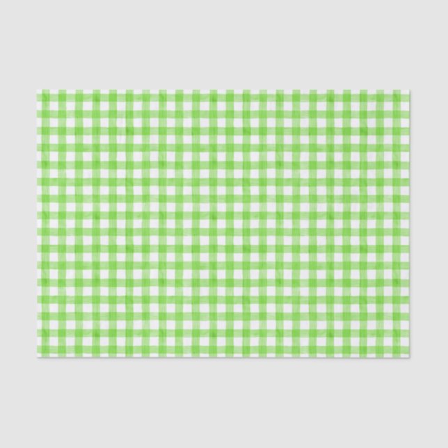 Papel De Seda Livro Verde sobre os tecidos Gingham (Frente )