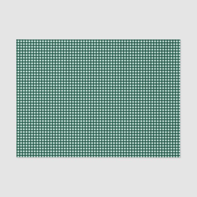Papel De Seda Livro Verde sobre os Tecidos Gingham-Jade (Frente )