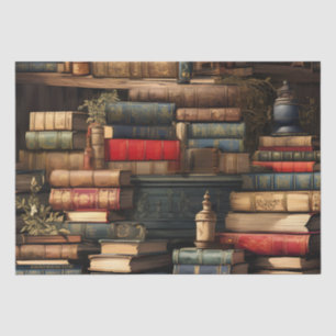 Papel De Seda Livros E Plantas