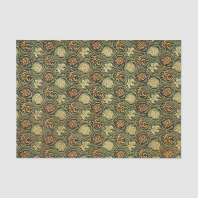 Papel De Seda LIXES VERDES WILLIAM MORRIS Tissue Paper (Frente )