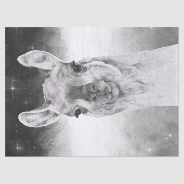 Papel De Seda Llama Watercolor (Frente )