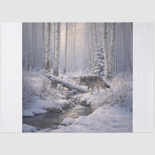 Papel De Seda Lobo da Floresta (Frente )