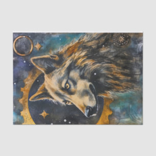Papel De Seda Lobo Diário Lixo