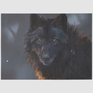 Papel De Seda Lobo negro