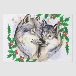 Papel De Seda Lobos de Natal