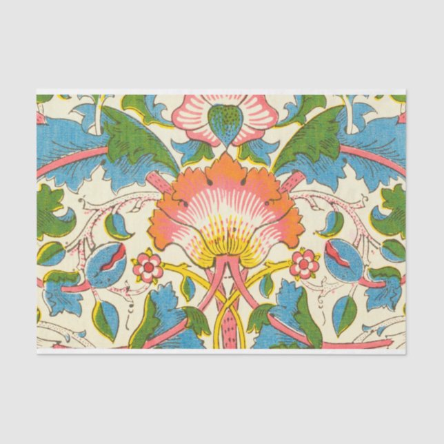 Papel De Seda Lodden Rosa (por William Morris) (Frente )