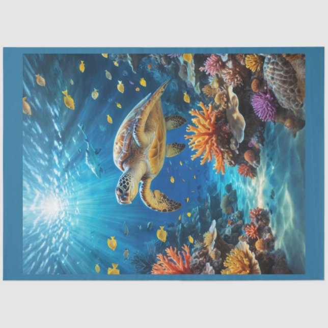Papel De Seda Loggerhead personalizado (Frente )