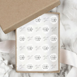 Papel De Seda Logotipo de empresa personalizado Obrigado Script