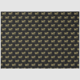 Papel De Seda Logotipo Dourado preto personalizado