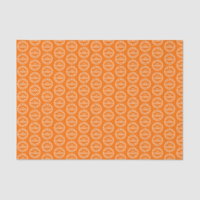 Papel De Seda Logotipo Laranja Personalizado (Frente )