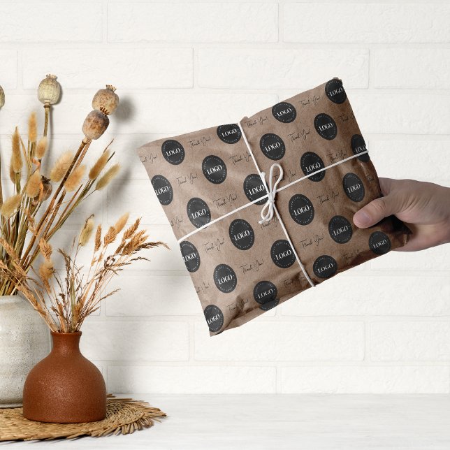 Papel De Seda Logotipo Personalizado Da Empresa Obrigado Kraft L (Criador carregado)