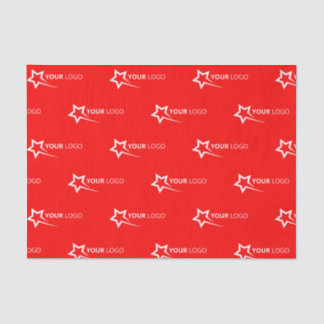 Papel De Seda Logotipo Personalizado da Marca Empresarial Vermel