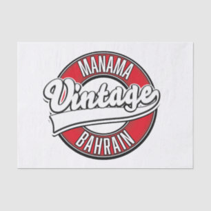 Papel De Seda Logotipo vintage de Manama Bahrein