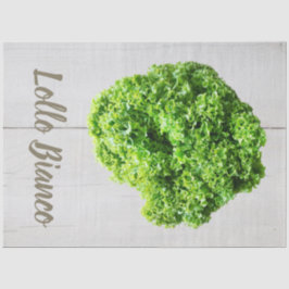 Papel De Seda Lollo Bianco Salad alface para Vegans