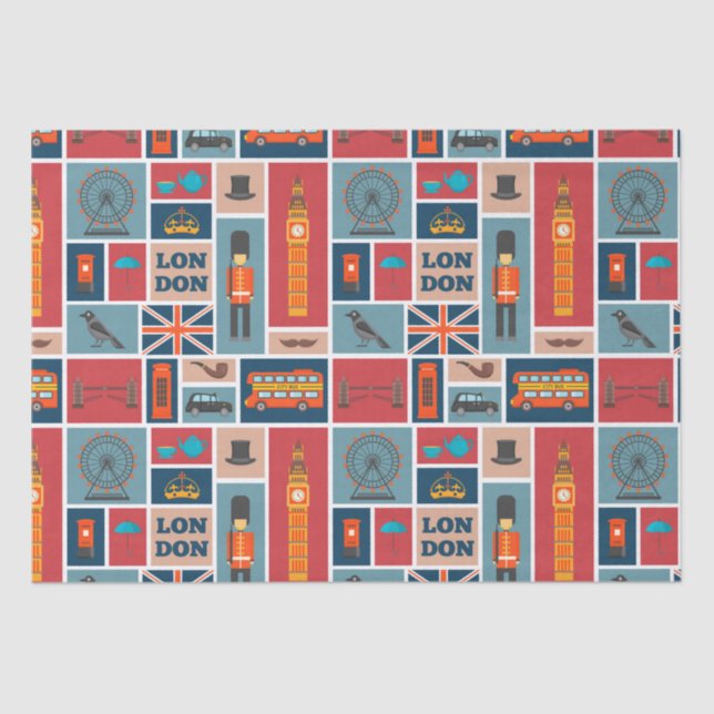 Papel De Seda London Themed (Frente )
