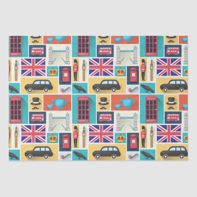 Papel De Seda London Themed (Frente )