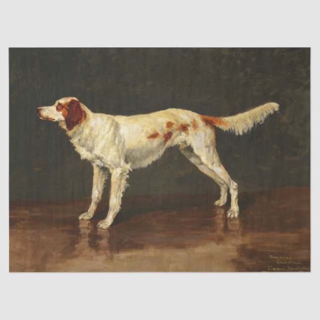 Papel De Seda Louis Brown's English Setter de Frederic Remington (Frente )