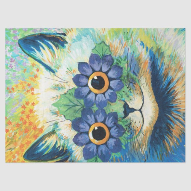 Papel De Seda Louis Wain Cat Psychedelic (Frente )