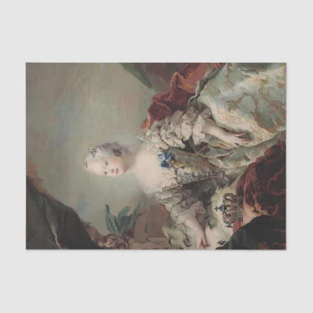 Papel De Seda Louise, a Primeira Rainha de Frederik V de Carl Pi (Frente )