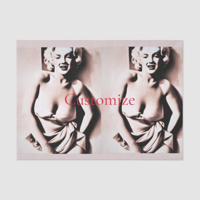 Papel De Seda Loura Cólula Vintage - Troço (Frente )