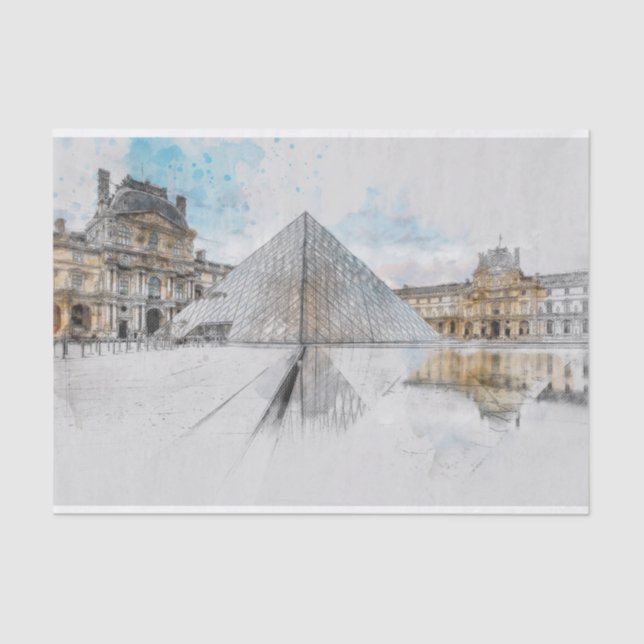 Papel De Seda Louvre Paris, França (Frente )