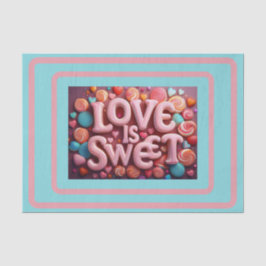 Papel De Seda Love Is Sweet Valentine Wedding Typography