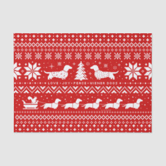 Papel De Seda Love Joy Peace Wiener Dogs | Dachshances Natal