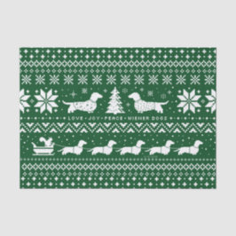 Papel De Seda Love Joy Peace Wiener Dogs | Dachshances Natal