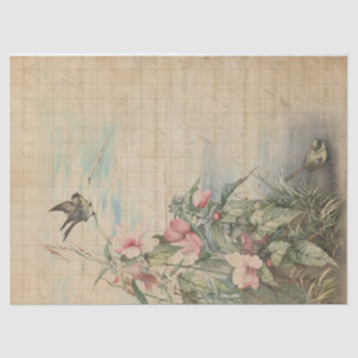 Papel De Seda Love Letter with Hibiscus Decoupage | Tissue Paper