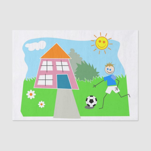 Papel De Seda Love Soccer Kids (Frente )