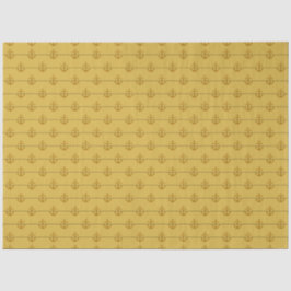 Papel De Seda Lt Blue e Dourado Série Náutica Design 3