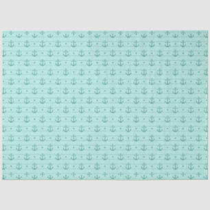 Papel De Seda Lt Blue e Dourado Série Náutica Design 6