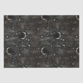 Papel De Seda Lua Celestial Starry Night e Estrelas Black