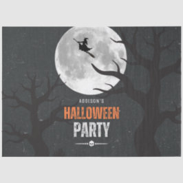 Papel De Seda Lua Cheia do Dia das Bruxas Negro e Laranja