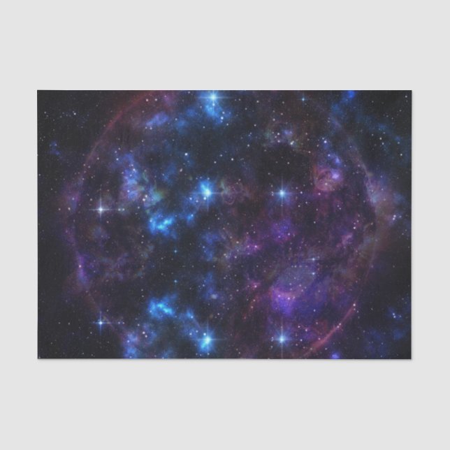 Papel De Seda Lua Cósmica (Design 9 da Série Roxa) (Frente )