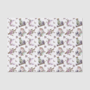 Papel De Seda Lua e Garrafas de Lavanda Mística de Boho