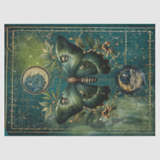 Papel De Seda Lua e mariposa lunares