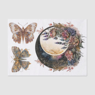 Papel De Seda Lua gótica e Arte steampunk para a Decoupage