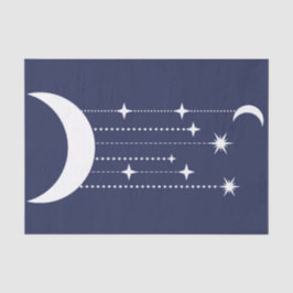 Papel De Seda Luas e estrelas contas de céu noturno roxo