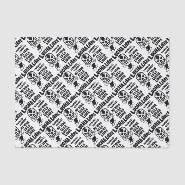 Papel De Seda LUCHA LIBRE#51mono (Frente )