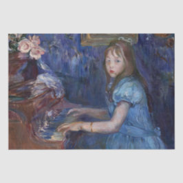 Papel De Seda Lucie Leon Playing Piano (por Berthe Morisot)
