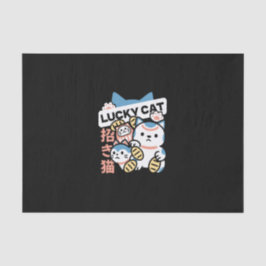 Papel De Seda Lucky Cat Art – Maneki Neko with Gold Coin