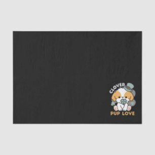 Papel De Seda Lucky Pup com Clover - Rua. Presente no Dia de Pat